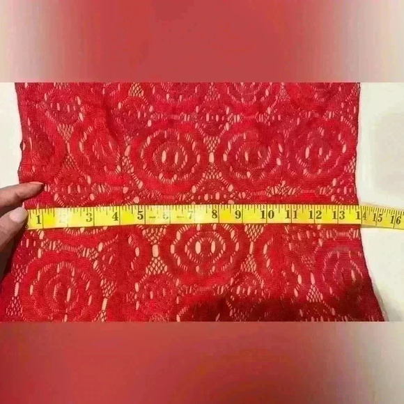 Enfocus Studio Red Sleeveless Dress with Nude Lining Size 6 - Picture 6 of 7